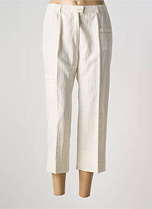 Pantacourt coupe droite beige KARTING femme