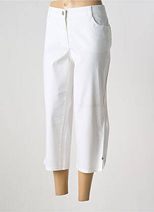 Pantacourt coupe droite blanc LEBEK femme