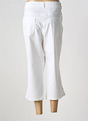 Pantacourt coupe droite blanc LEBEK femme