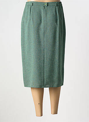 Jupe mi-longue coupe droite vert FRANK WALDER femme