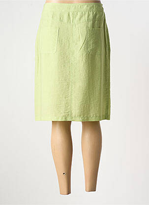 Jupe mi-longue fermeture zip latéral vert BARBARA LEBEK femme
