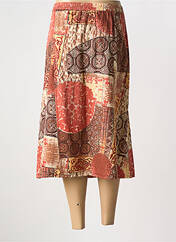 Jupe mi-longue marron K'TENDANCES pour femme seconde vue