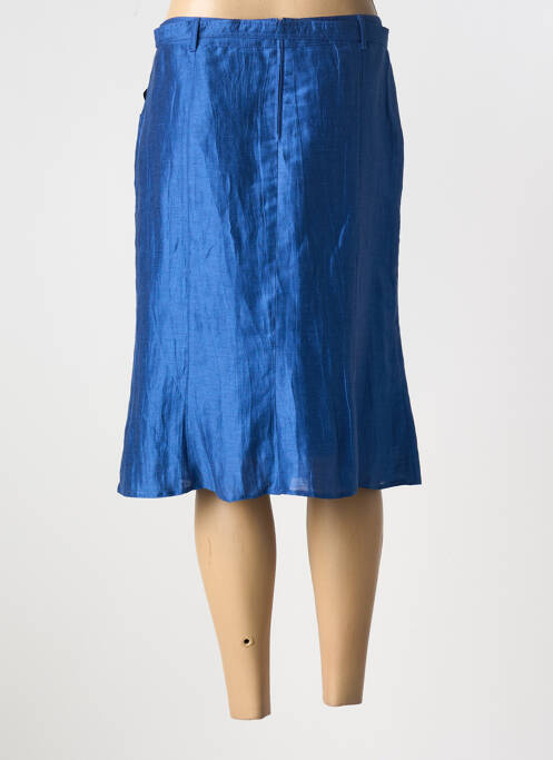 Jupe mi-longue bleu LEBEK pour femme