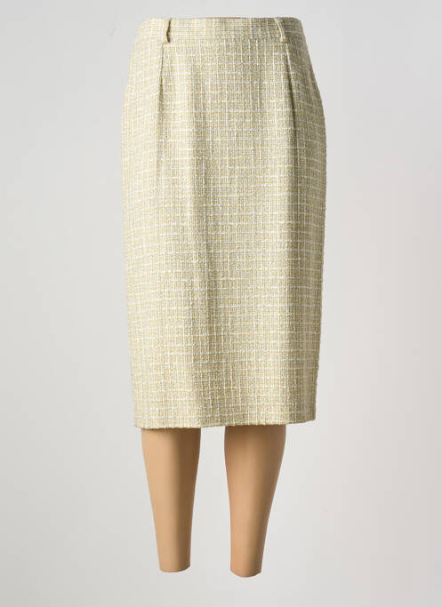 Jupe mi-longue jaune LUCIA pour femme