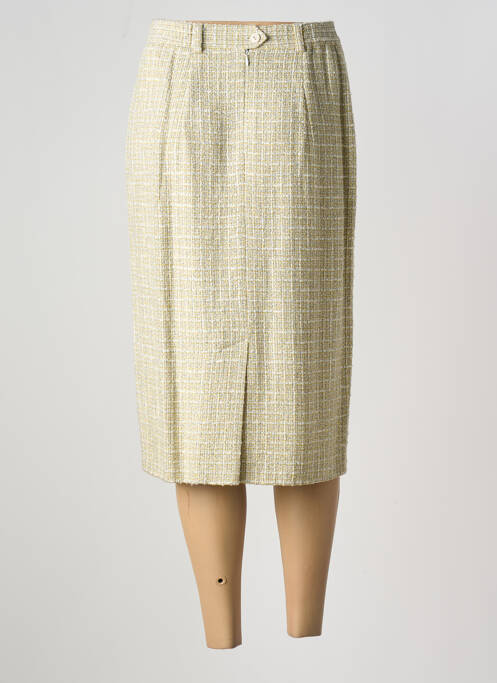 Jupe mi-longue jaune LUCIA pour femme