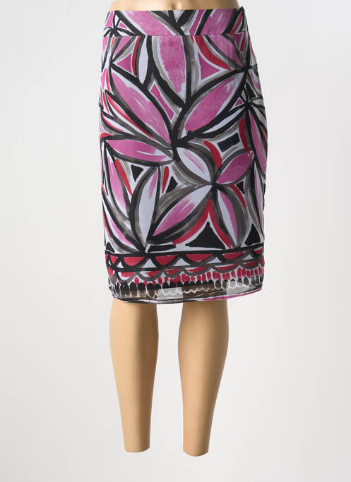 Jupe mi-longue violet LEBEK pour femme