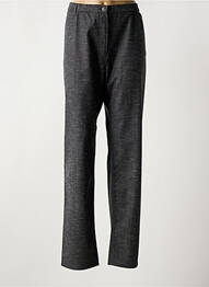Pantalon droit fermeture zippée sous rabat boutonné gris KARTING femme