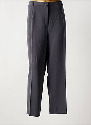 Pantalon droit fermeture zippée sous rabat boutonné gris SAINT HILAIRE femme