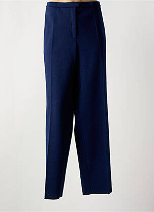 Pantalon droit fermeture zippée sous rabat avec crochet bleu KARTING femme