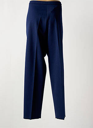 Pantalon droit fermeture zippée sous rabat avec crochet bleu KARTING femme