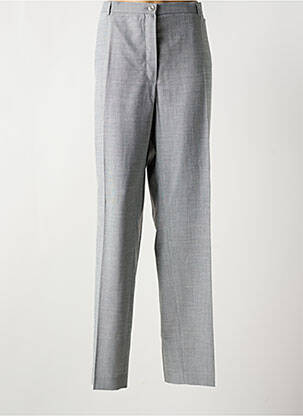 Pantalon droit fermeture zippée sous rabat boutonné gris SAINT HILAIRE femme
