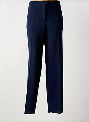 Pantalon droit fermeture zippée sous rabat avec crochet bleu KARTING femme