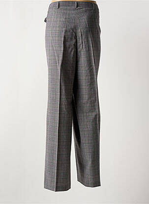 Pantalon droit fermeture zippée sous rabat boutonné gris LUCIA femme
