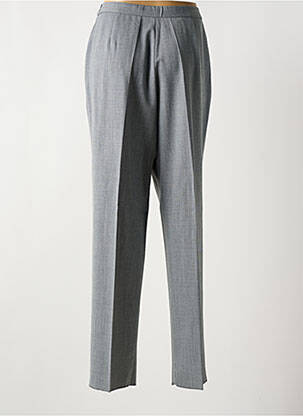 Pantalon droit fermeture zippée sous rabat boutonné gris KARTING femme