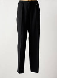 Pantalon droit fermeture zippée sous rabat boutonné noir SAINT HILAIRE femme