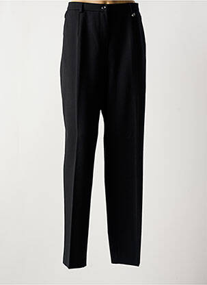 Pantalon droit fermeture zippée sous rabat boutonné noir SAINT HILAIRE femme