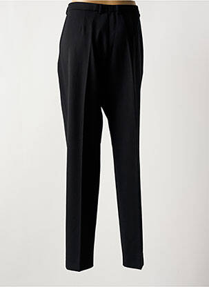 Pantalon droit fermeture zippée sous rabat boutonné noir SAINT HILAIRE femme