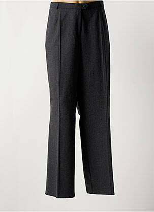 Pantalon droit fermeture zippée sous rabat boutonné gris FRANK WALDER femme