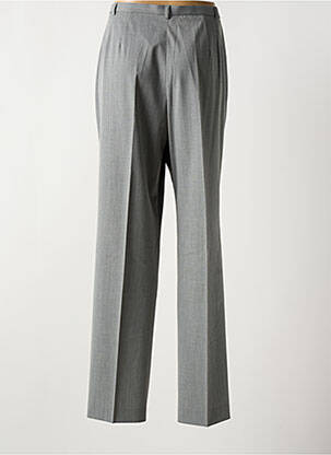Pantalon droit fermeture zippée sous rabat boutonné gris SAINT HILAIRE femme