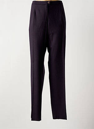 Pantalon droit fermeture zippée sous rabat boutonné violet KARTING femme