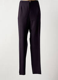 Pantalon droit fermeture zippée sous rabat boutonné violet KARTING femme