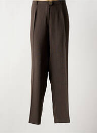 Pantalon droit taille élastique marron SOMMERMANN femme