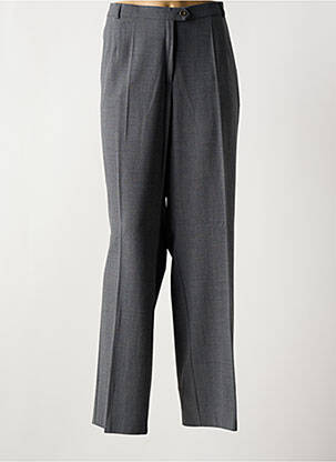 Pantalon droit fermeture zippée sous rabat boutonné gris FRANKENWÄLDER femme