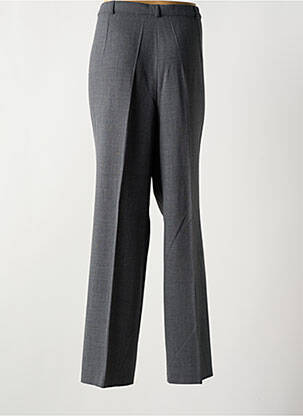 Pantalon droit fermeture zippée sous rabat boutonné gris FRANK WALDER femme