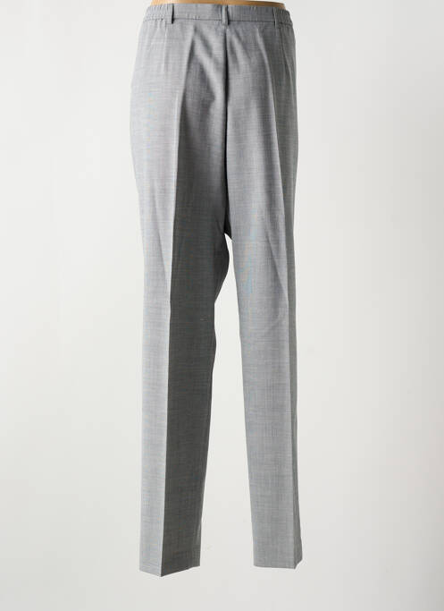 Pantalon droit fermeture zippée sous rabat boutonné gris SAINT HILAIRE femme
