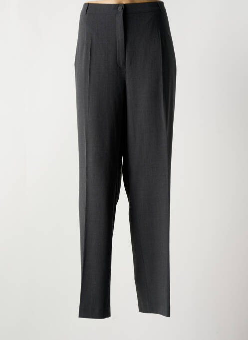 Pantalon droit fermeture zippée sous rabat boutonné gris GARDEUR femme
