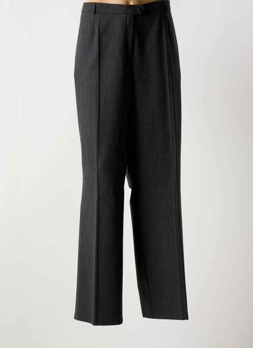 Pantalon droit fermeture zippée sous rabat boutonné gris FRANKENWÄLDER femme