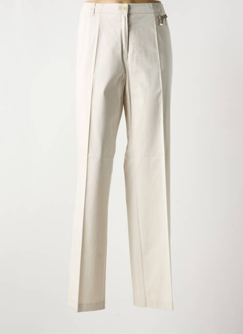 Pantalon droit beige FRANK WALDER pour femme
