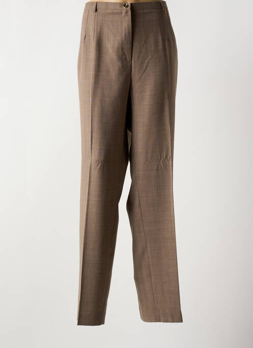 Pantalon droit beige SAINT HILAIRE pour femme