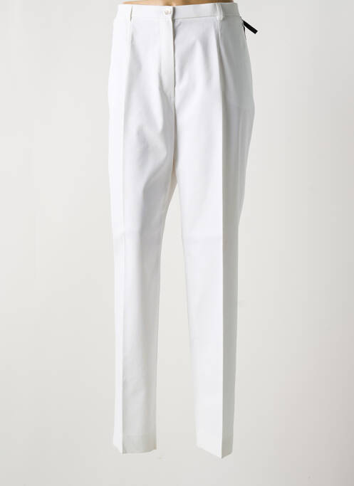 Pantalon droit blanc SAINT HILAIRE pour femme