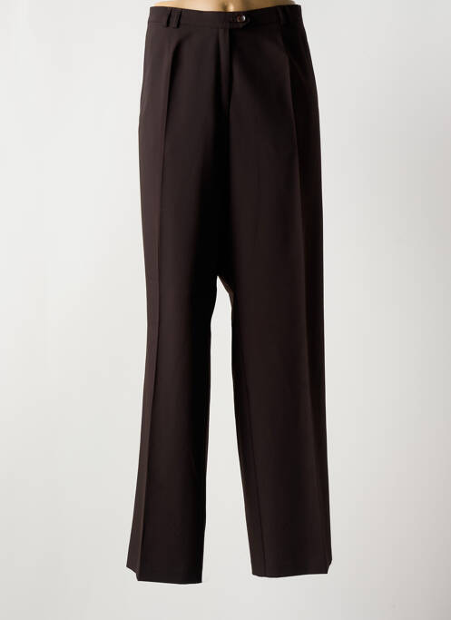 Pantalon droit marron FRANK WALDER pour femme
