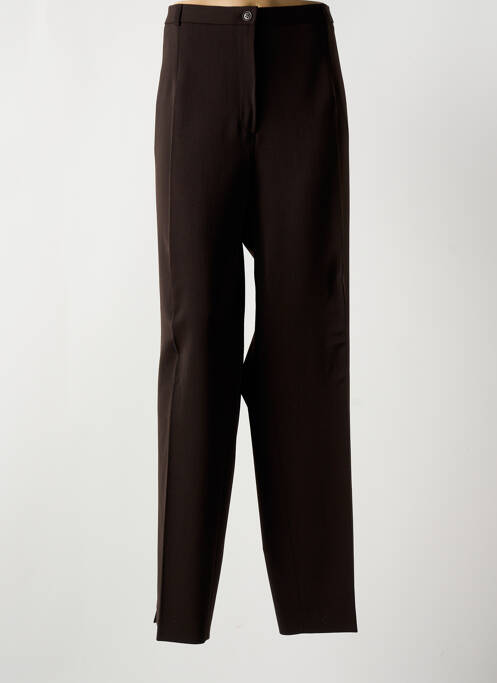 Pantalon droit marron SAINT HILAIRE pour femme