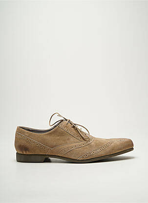 Derbies nubuck talon bas beige HOMAGE homme