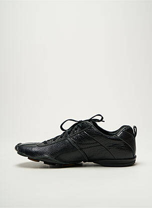 Baskets matière lisse bout rond noir BUNKER homme