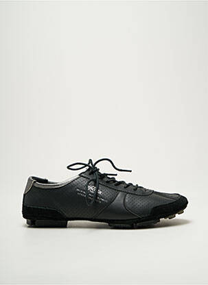 Baskets matière lisse bout rond noir BUNKER homme