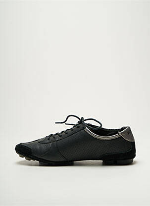 Baskets matière lisse bout rond noir BUNKER homme