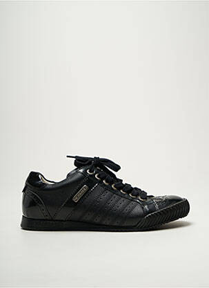 Baskets matière lisse bout rond noir NOBRAND homme