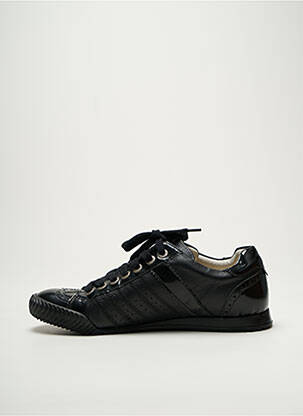 Baskets matière lisse bout rond noir NOBRAND homme
