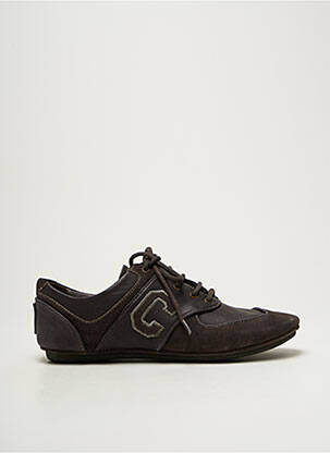 Baskets nubuck talon plat jusqu'à 3cm marron CHIPIE femme