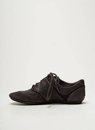 Baskets nubuck talon plat jusqu'à 3cm marron CHIPIE femme