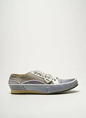 Baskets matière lisse bout rond gris KDOPA homme