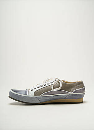 Baskets matière lisse bout rond gris KDOPA homme