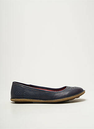 Ballerines matière lisse talon plat jusqu'à 3cm bleu KICKERS femme