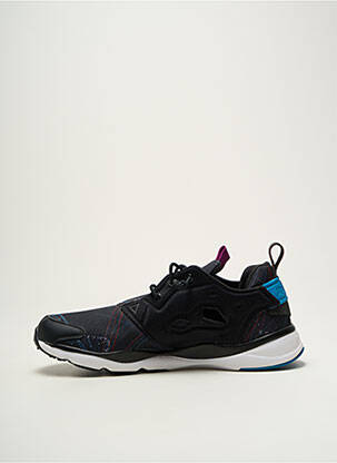 Baskets fermeture elastique bout rond noir REEBOK homme