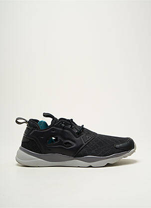 Baskets fermeture elastique bout rond noir REEBOK homme