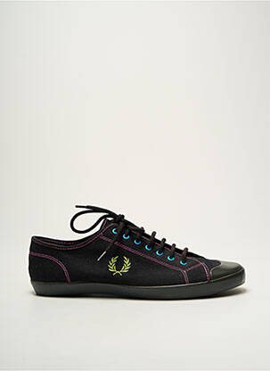 Baskets semelle amovible bout rond noir FRED PERRY homme